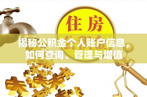 裕民揭秘公积金个人账户信息，如何查询、管理与增值