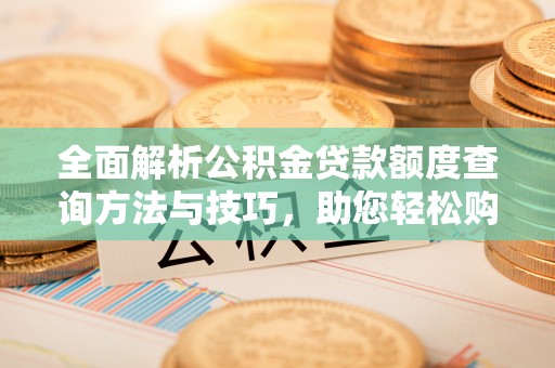 裕民全面解析公积金贷款额度查询方法与技巧，助您轻松购房