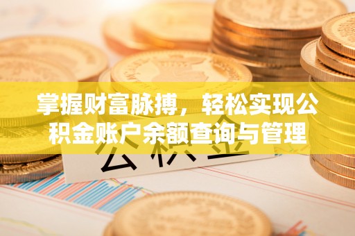 裕民掌握财富脉搏，轻松实现公积金账户余额查询与管理