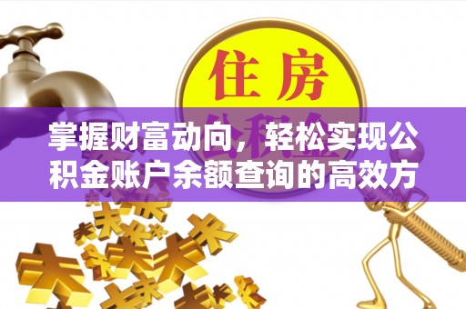 裕民掌握财富动向，轻松实现公积金账户余额查询的高效方式