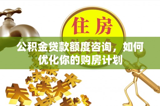 裕民公积金贷款额度咨询，如何优化你的购房计划
