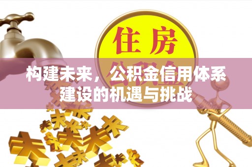 裕民构建未来，公积金信用体系建设的机遇与挑战