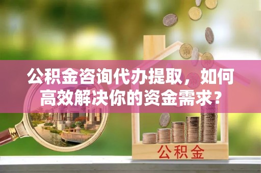 裕民公积金咨询代办提取，如何高效解决你的资金需求？