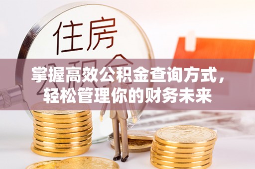 裕民掌握高效公积金查询方式，轻松管理你的财务未来