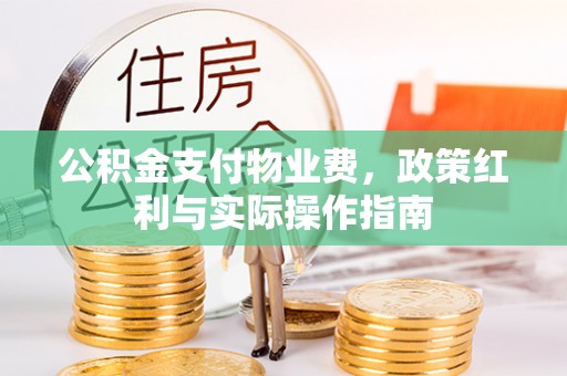 裕民公积金支付物业费，政策红利与实际操作指南