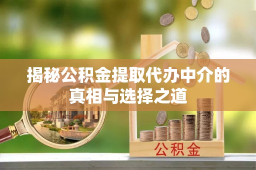 裕民揭秘公积金提取代办中介的真相与选择之道