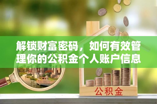 裕民解锁财富密码，如何有效管理你的公积金个人账户信息