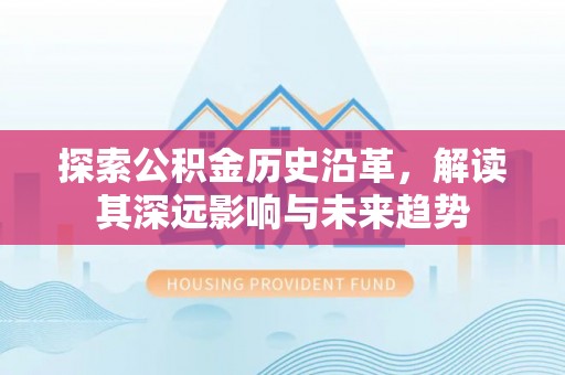 裕民探索公积金历史沿革，解读其深远影响与未来趋势