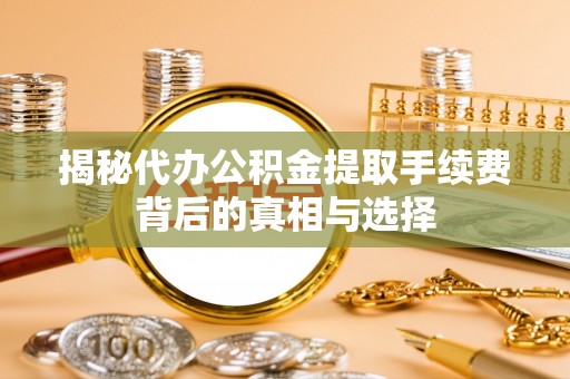 裕民揭秘代办公积金提取手续费背后的真相与选择