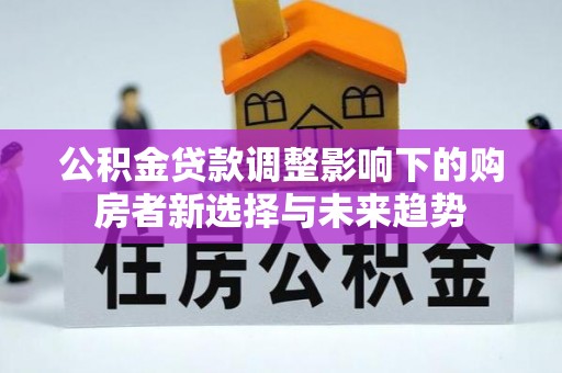 裕民公积金贷款调整影响下的购房者新选择与未来趋势