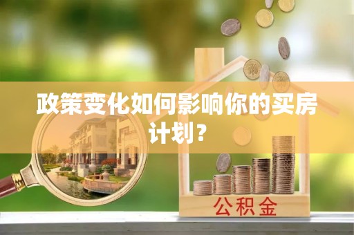 裕民政策变化如何影响你的买房计划？