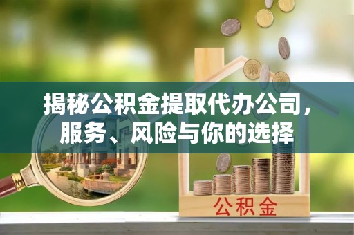 裕民揭秘公积金提取代办公司，服务、风险与你的选择