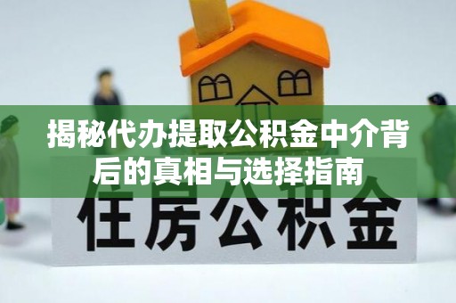 裕民揭秘代办提取公积金中介背后的真相与选择指南