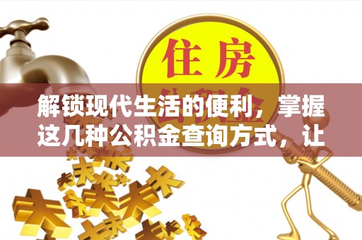 裕民解锁现代生活的便利，掌握这几种公积金查询方式，让理财更轻松